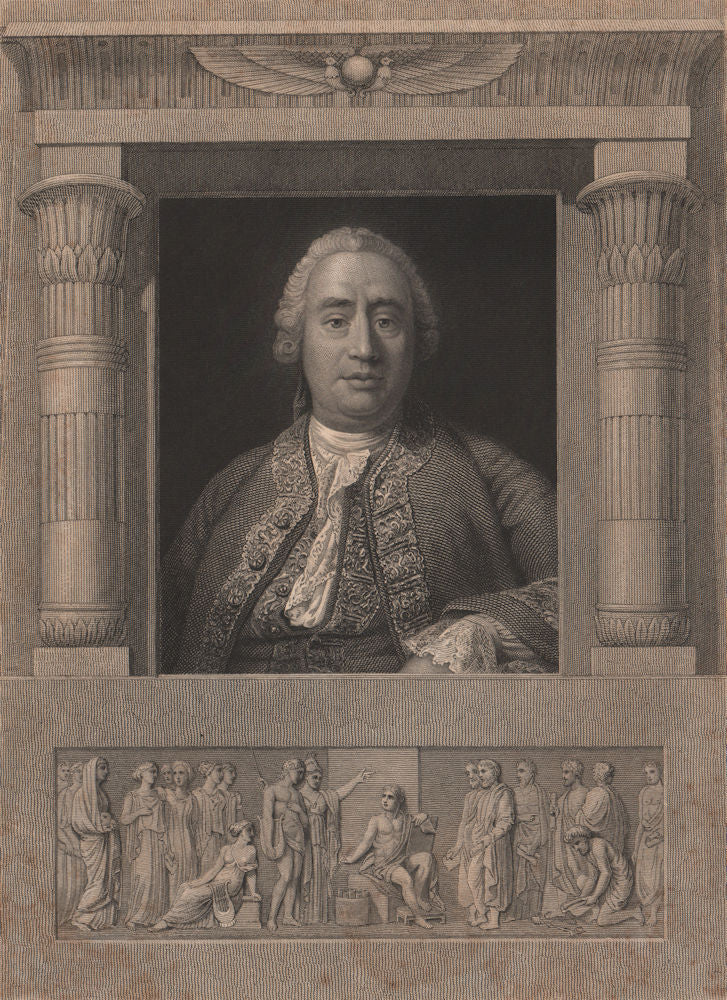 PHILOSOPHY. David Hume. Scotland. TALLIS 1853 old antique print picture